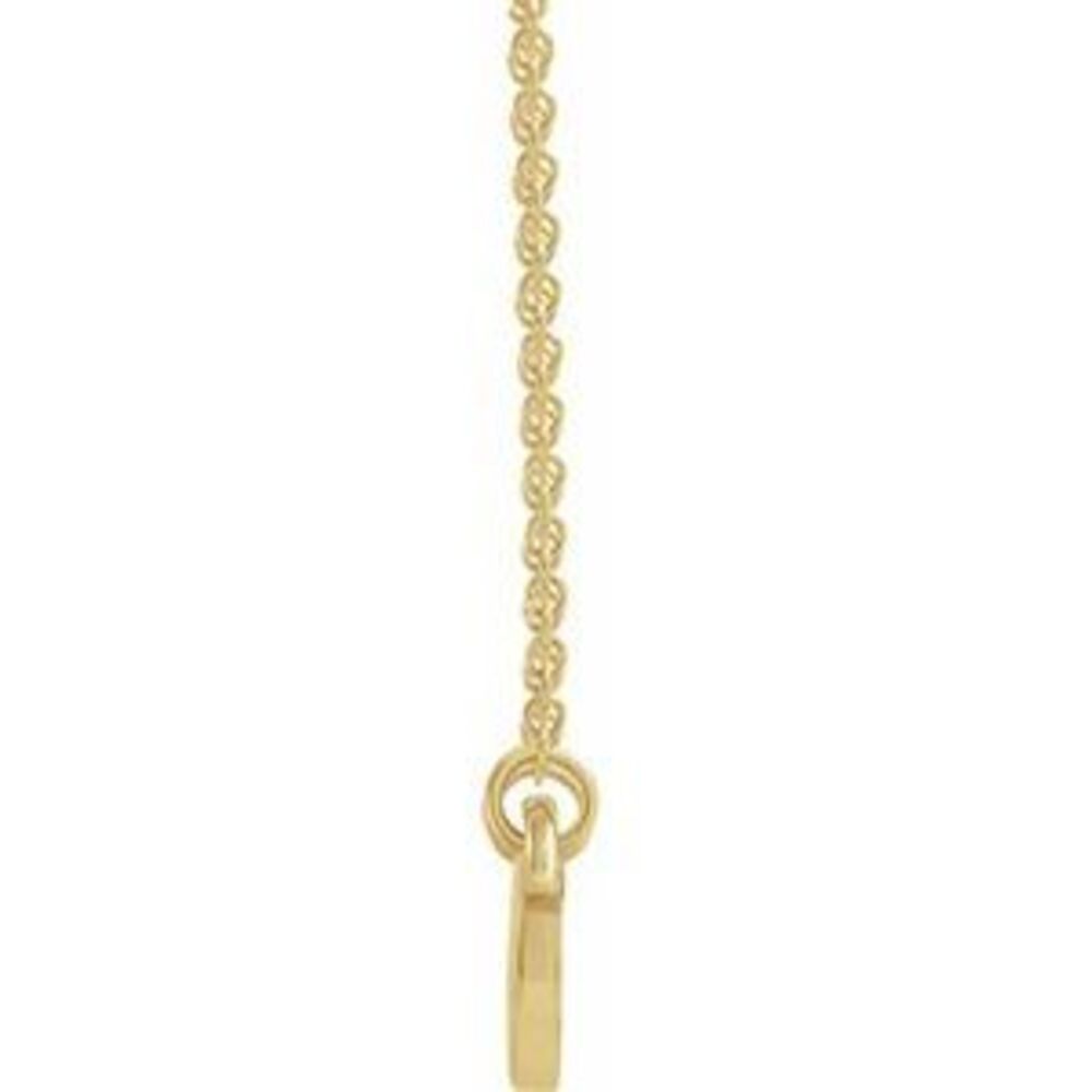 14k Yellow .03 Ctw Natural Diamond Heart 16" Necklace View 2